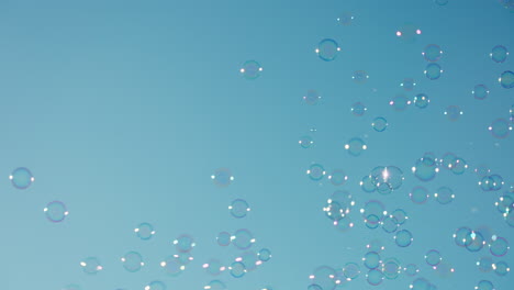 blowing bubbles in the sky