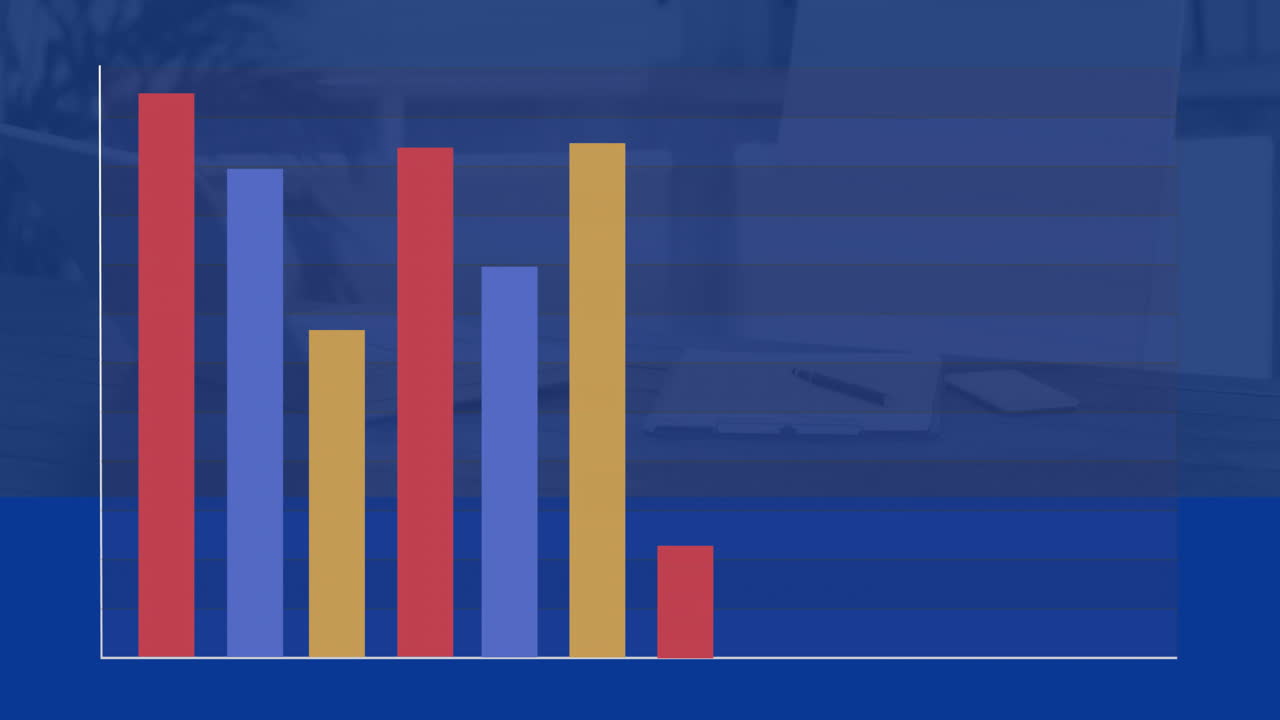animación del procesamiento de datos digitales en la oficina