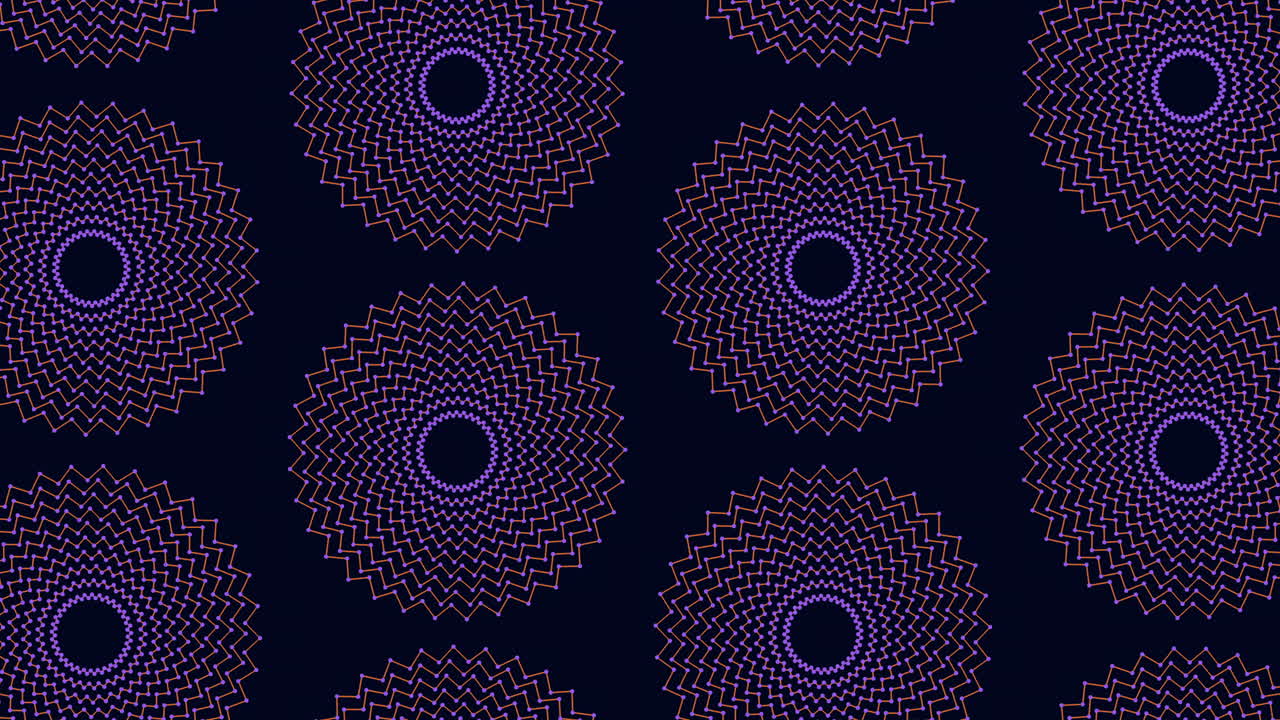 Dynamic spiral design intricate black and yellow circles