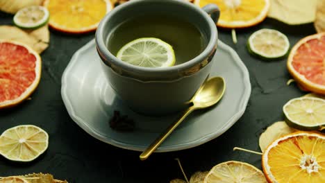 Cup-of-tea-with-lemon-and-spoon