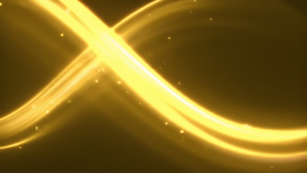 Glowing golden waves flow seamlessly, casting enchanting reflections and patterns. The mystical ambiance invites viewers to explore the beauty of light and its fluid movement at dusk.