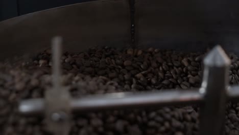 coffee roasting machine in action