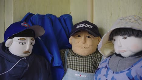 Three Creepy Human Dolls at &amp;quot;Scarecrow Village&amp;quot; Kakashi No Sato, Japan