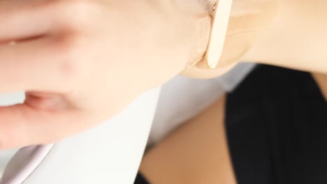 woman receiving a beauty treatment