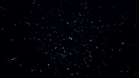 motion background, blue green purple rain line fall down, trails of light.