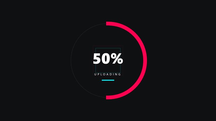 Digital Uploading Progress Bar Animation