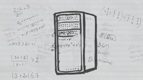 Servidor-Informático-Contra-Ecuaciones-Matemáticas-En-Papel-Rayado-Blanco