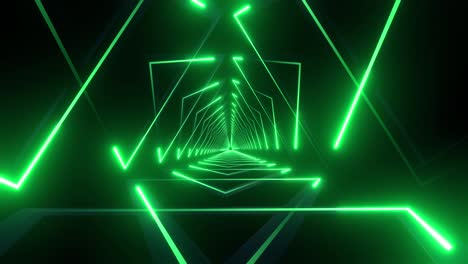 neon green geometric tunnel
