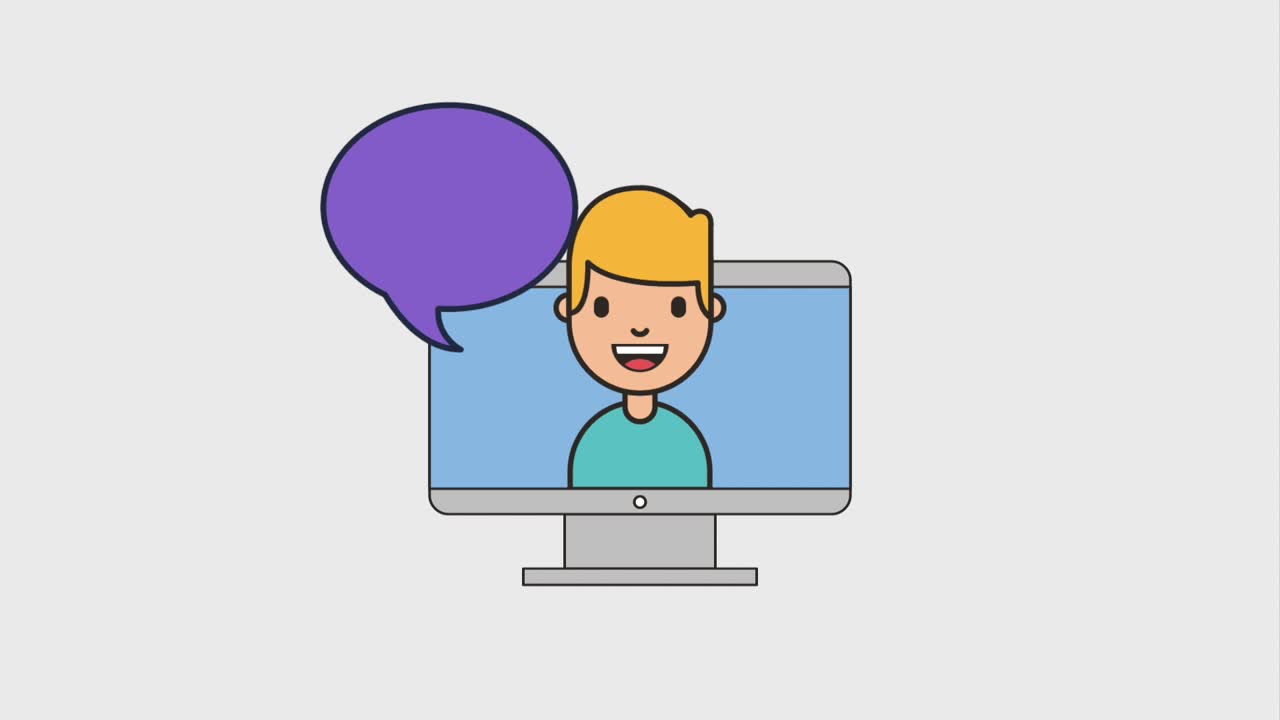 man in screen computer sharing favorite net work