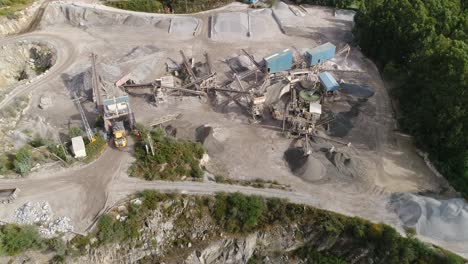 cantera para la minería vista aérea