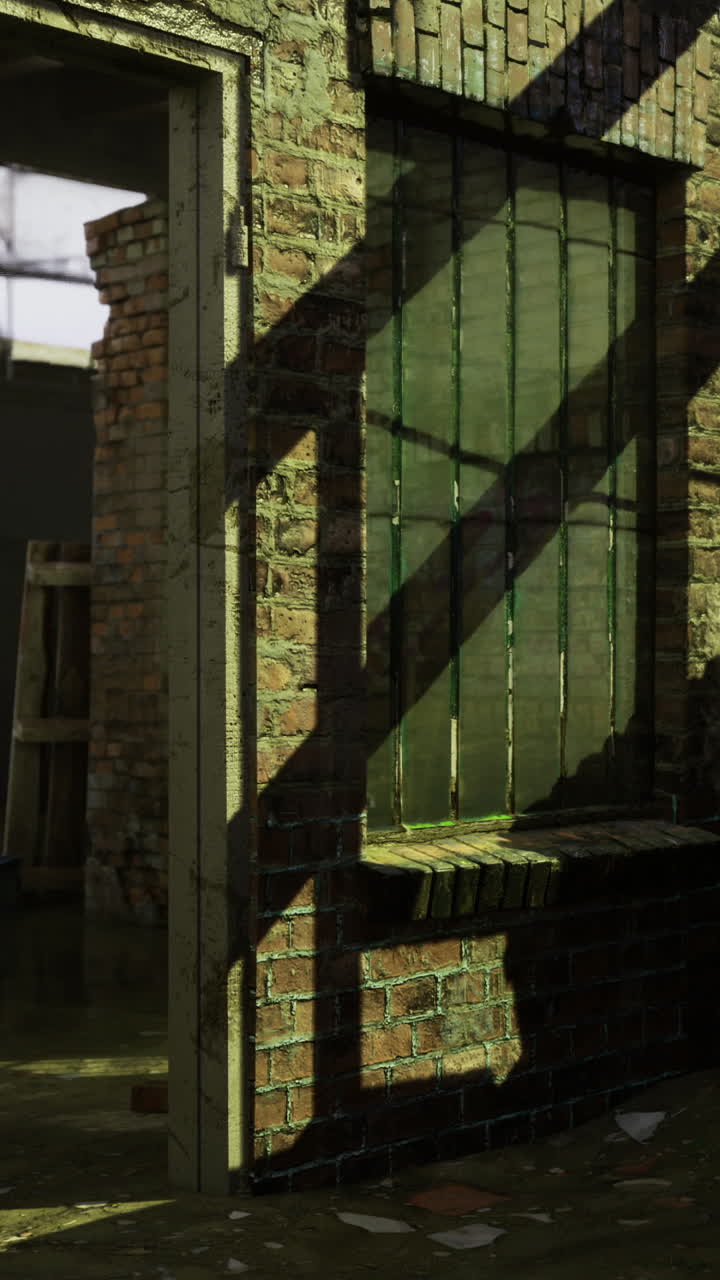 Abandoned warehouse showcasing decay and sunlight filtering through windows
