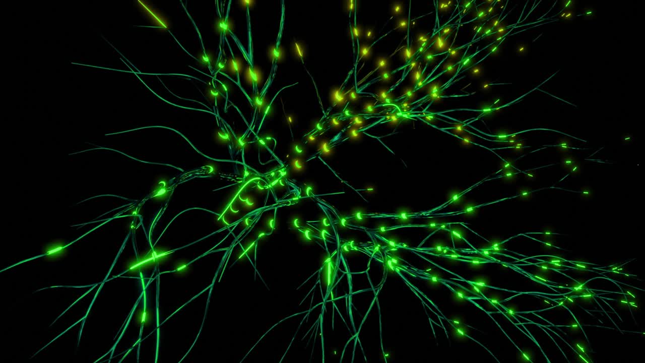 Abstract 3D Glowing Network Design