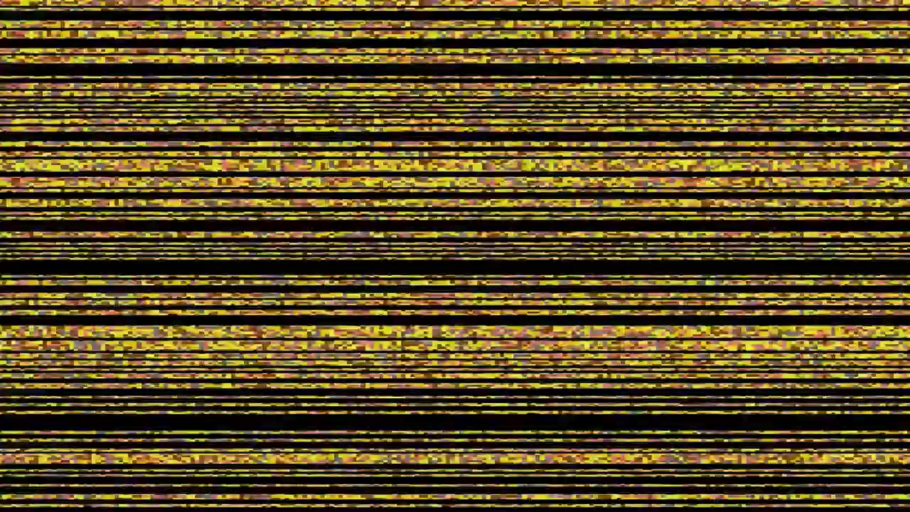 Digital Glitch Effect with Flickering Horizontal Lines