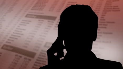 silhouetted business footage