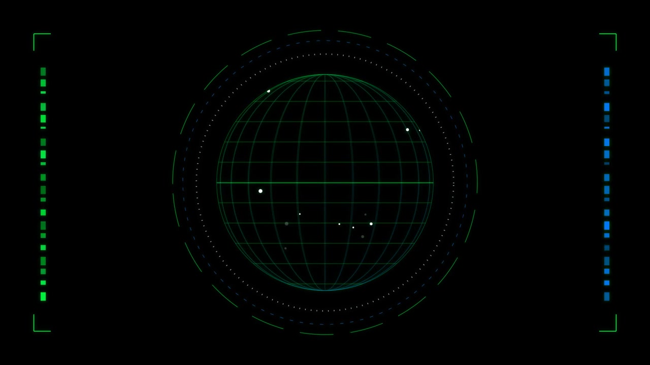 Interfaccia di globo radar digitale per la scansione dei dati