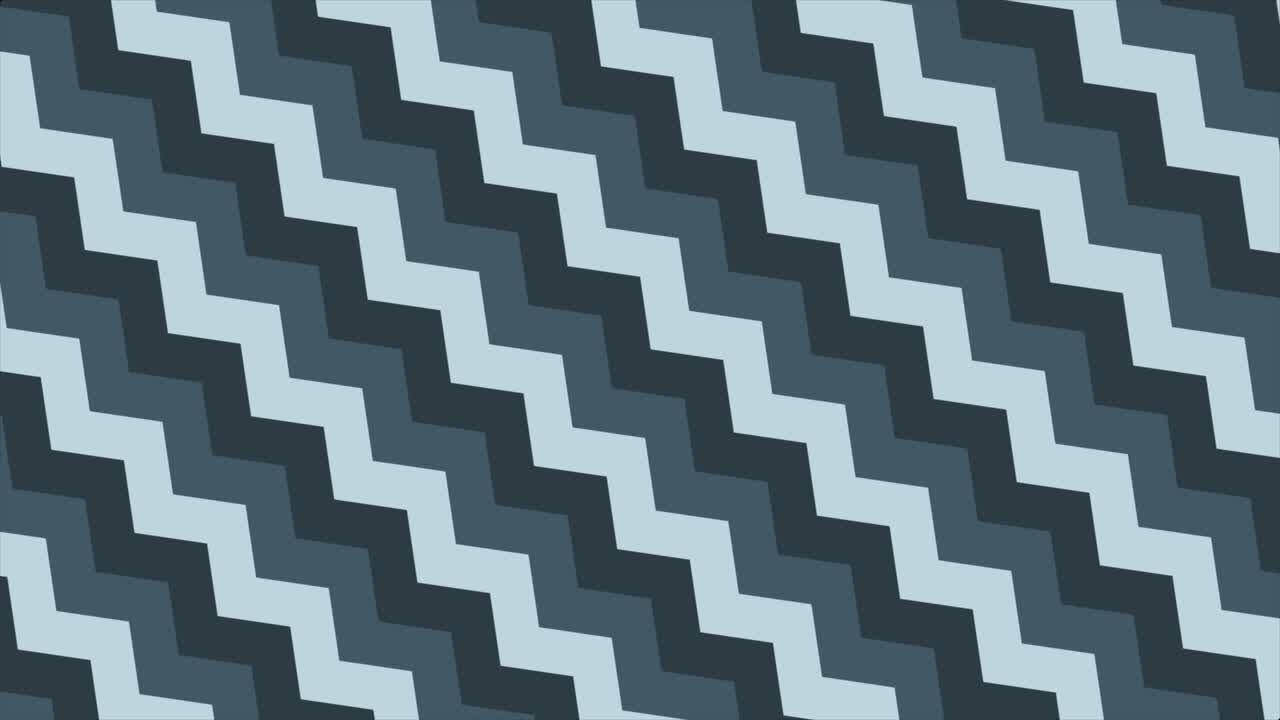 Abstract Moving Zigzag Pattern in Blue and Grey