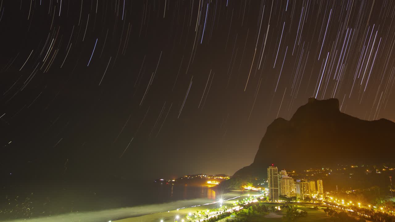 vibrant nightlife illuminated skyline of Santos Sao Paulo where Brazil famous landmarks tropical urban landscapes come alive under the amazing starry night sky tropical urban beach cityscape travel