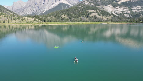 kayaking experience in green river lakes campground during summer in wyoming