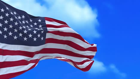 seamless loop of united states flag.