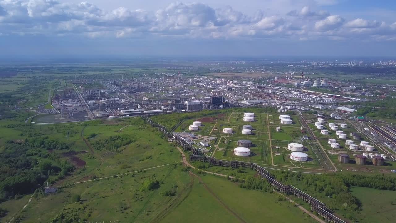 산업 단지 의 공중 사진