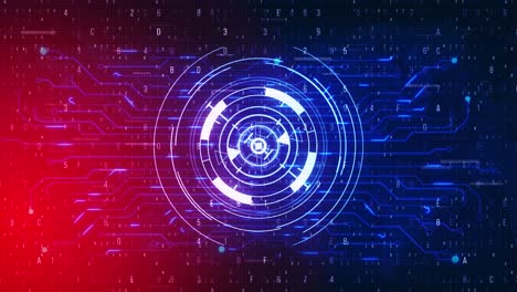 screen hud futuristic artificial intelligence ai engine in 4k animation big data flow analysis deep