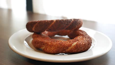 turkish simit on a plate