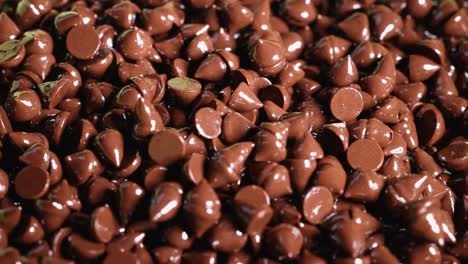 chocolate chips cascading in a mesmerizing flow