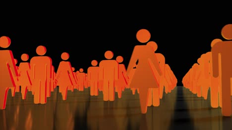 hombres mujeres multitud gente iconos equipo de negocios sexos género 4k