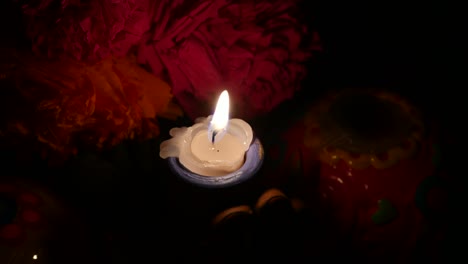 día de la ofrenda muerta, vela en lapso de tiempo