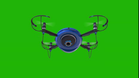 surveillance drone hovering against green screen