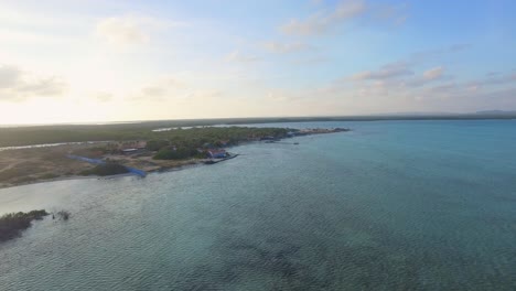 The-lagoon-and-mangroves-of-Lac-Bay-in-Bonaire,-Netherlands-Antilles