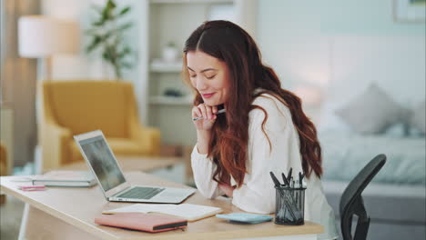 Notizen-Schreiben,-Homeoffice-Und-Freiberuflerin