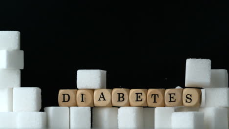 Sugar-cubes-and-dice-spelling-diabetes-falling-down-in-black-background-over-sugar-cubes-wall