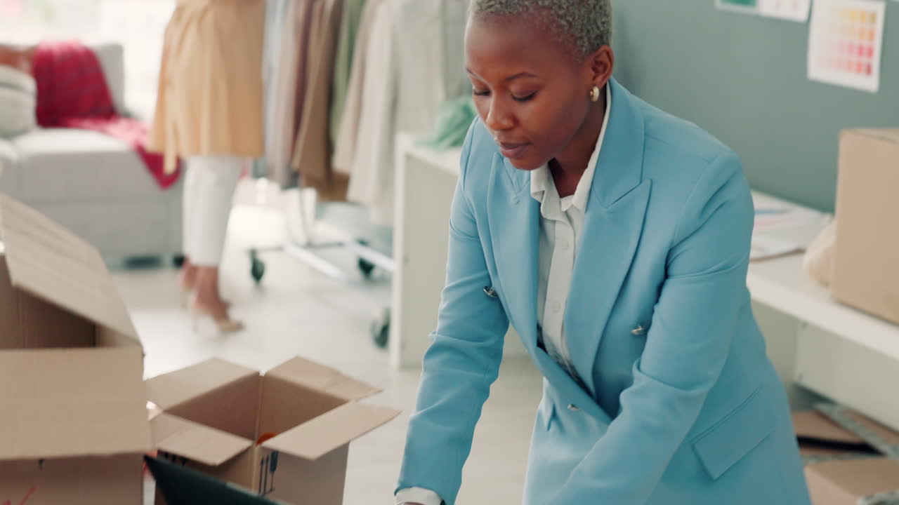Fashion, designer and phone call for woman