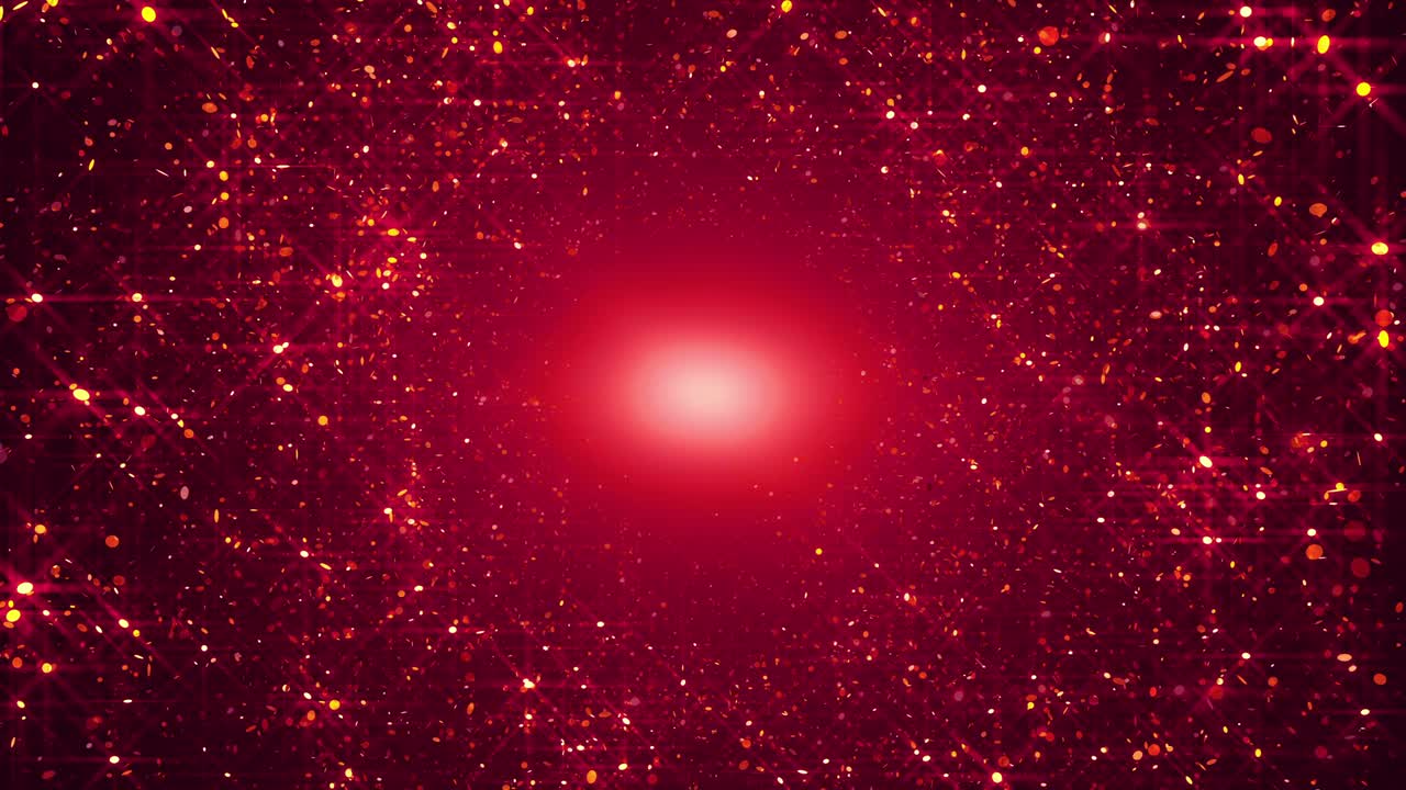 золотые звезды красивый освещенный туннель в 4k цикличный фон