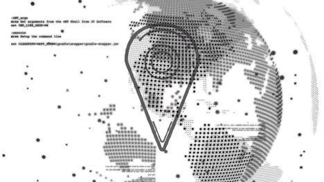 Animación-Del-Icono-De-Etiqueta-Sobre-Procesamiento-De-Datos-Y-Globo-Terráqueo-Sobre-Fondo-Blanco.