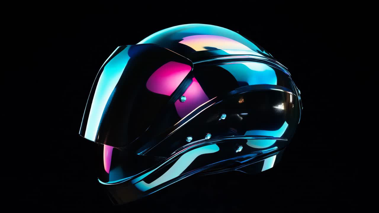 Futuristic Iridescent Helmet