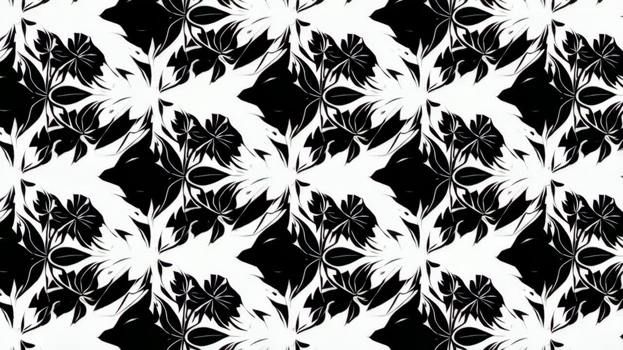 Black and White Floral Pattern Background
