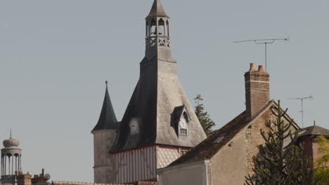 historic belfry of saint-fargeau located in peaceful neighborhood in france