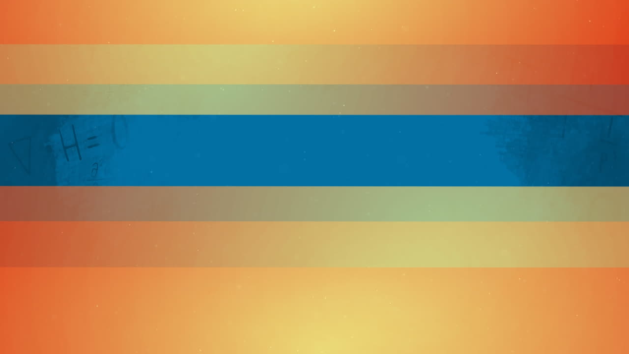 animación de formas geométricas naranjas en movimiento sobre fondo azul