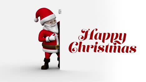 Animation-of-happy-christmas-text-over-santa-claus
