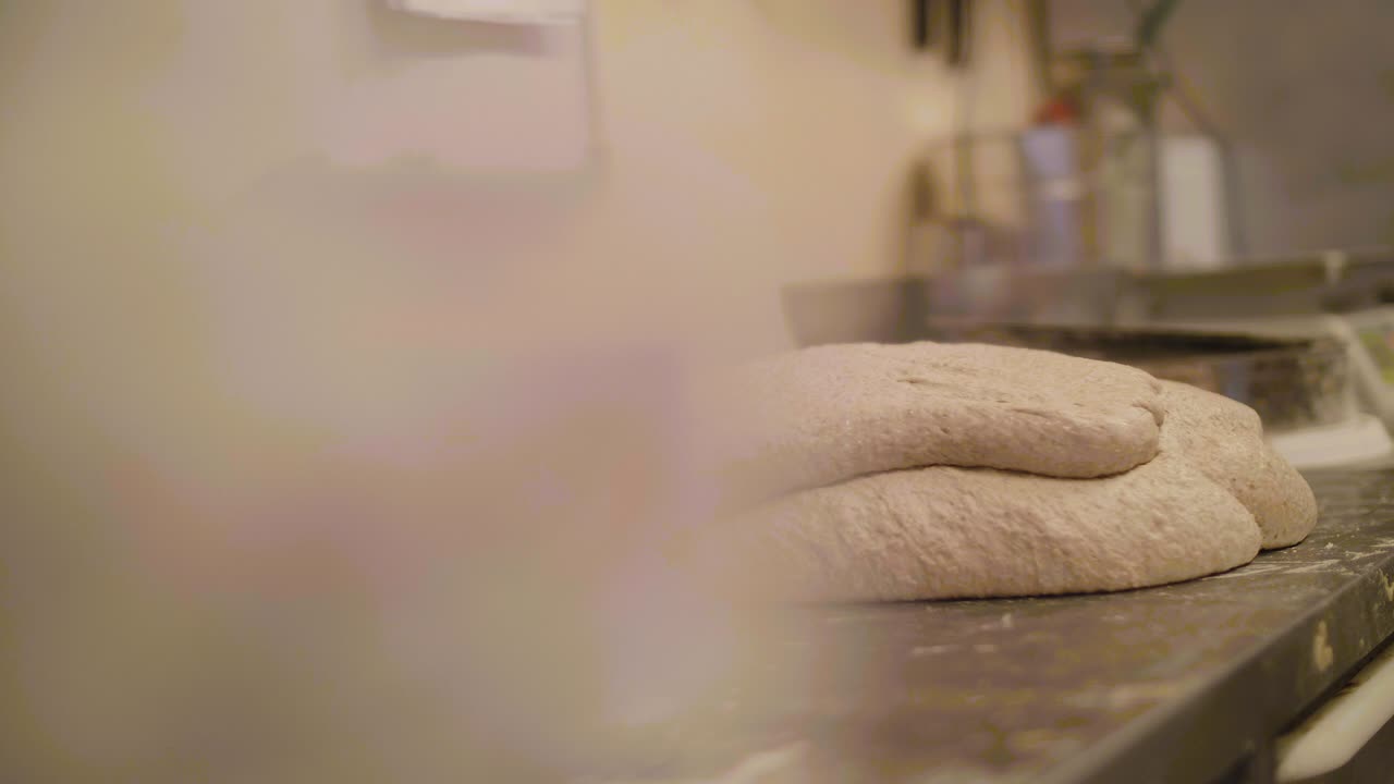 Bakery revealing dough on table