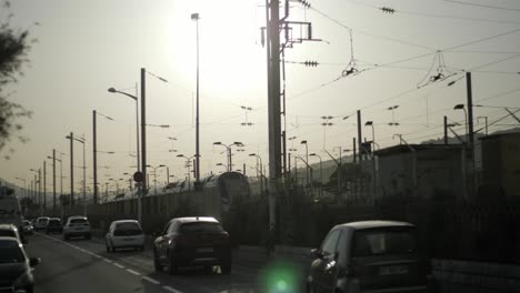 cannes backlit electric pole