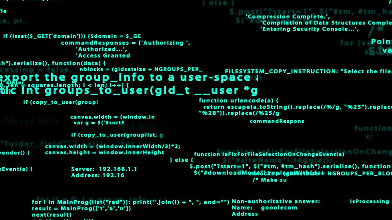 Source scripts on the screen.