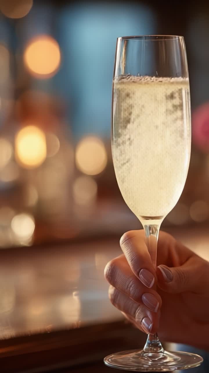 Celebrazione in un Bicchiere: Momenti di Brindisi con Champagne Frizzante Catturati in Due Cornici, Evidenziando la Gioia e l'Eleganza delle Occasioni Speciali