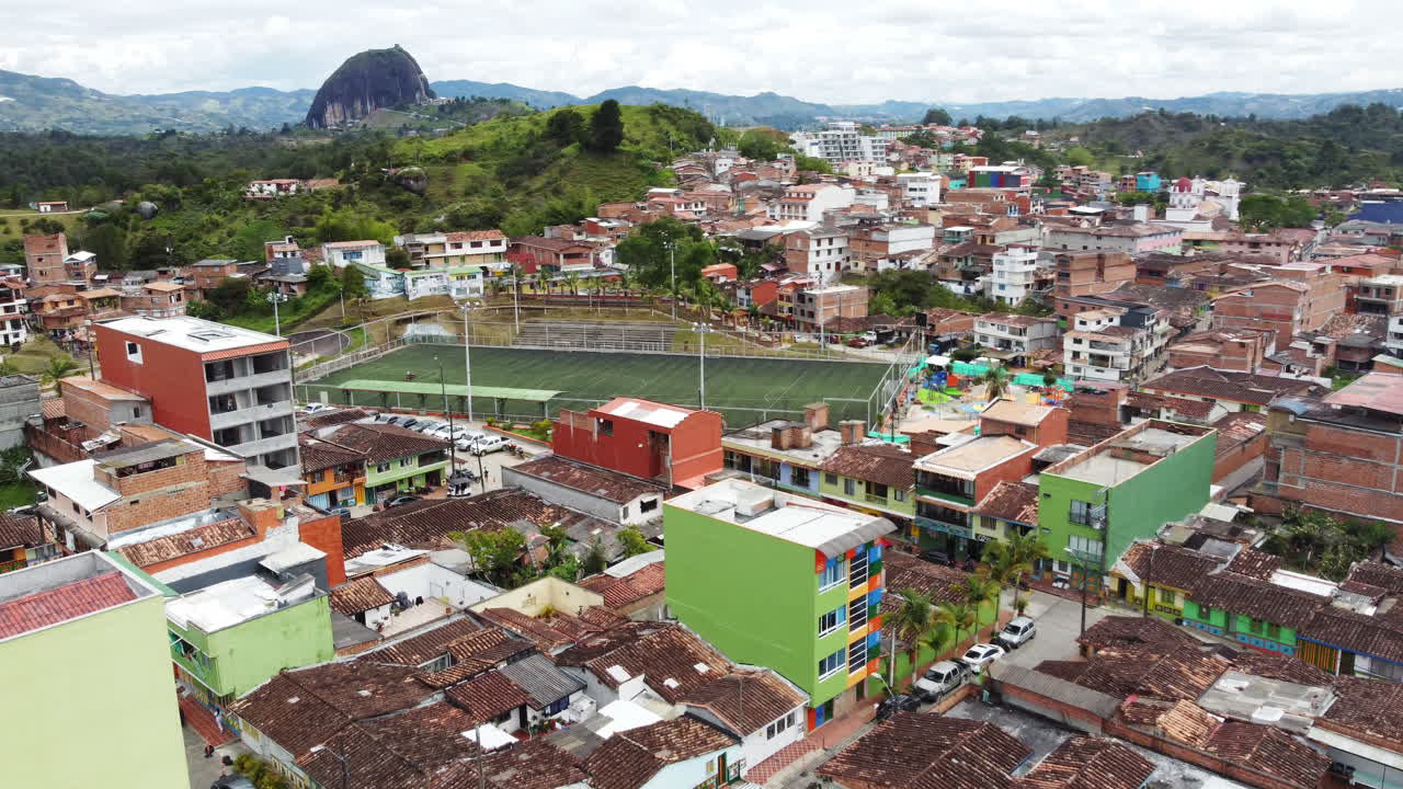 Aerial View of Guatapé and El Peñón de Guatapé (El Peñol) – Stunning Colombian Landscape