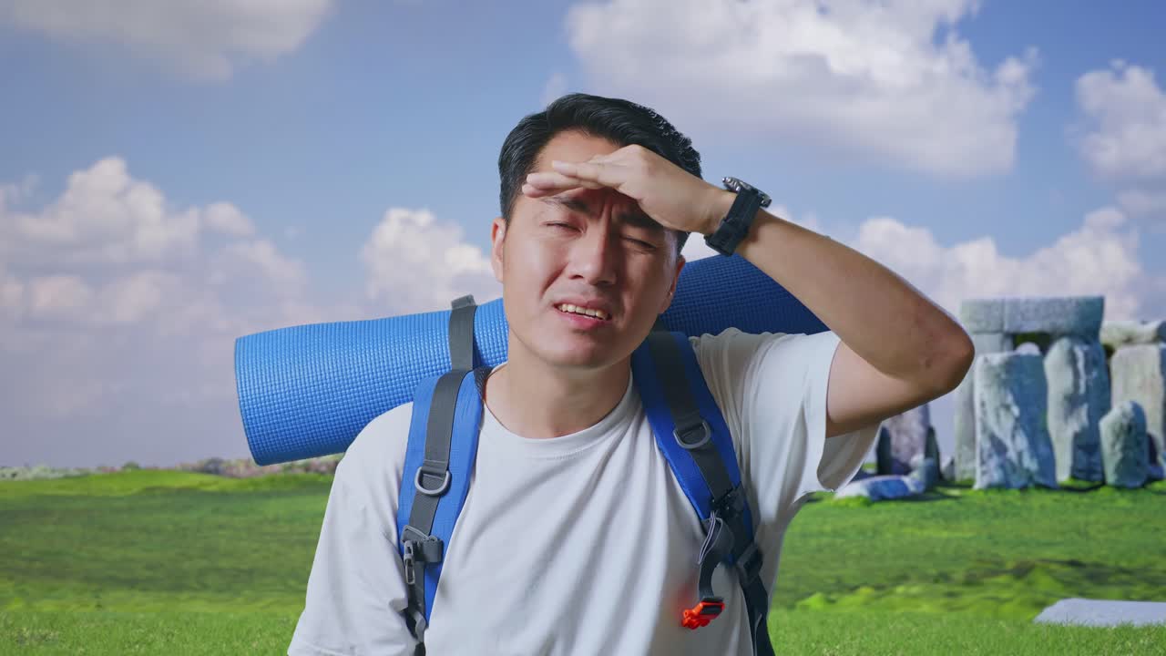 Tourist looking at StoneHenge