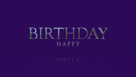 letras flotantes reflectantes en púrpura oscuro - celebrar con feliz cumpleaños