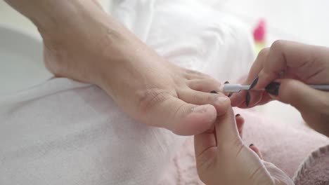 pedicure in progress