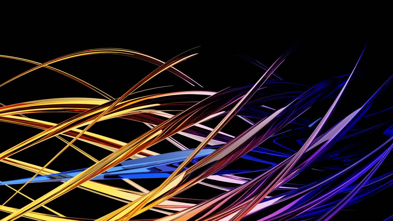 Moving abstract sharpen Twist Crystal moving around core crystals isolated on black background. 3D rendering.